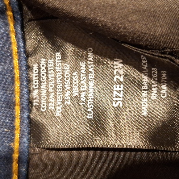 q Women's Blue Jeans Size 22W - Picture 4 of 4